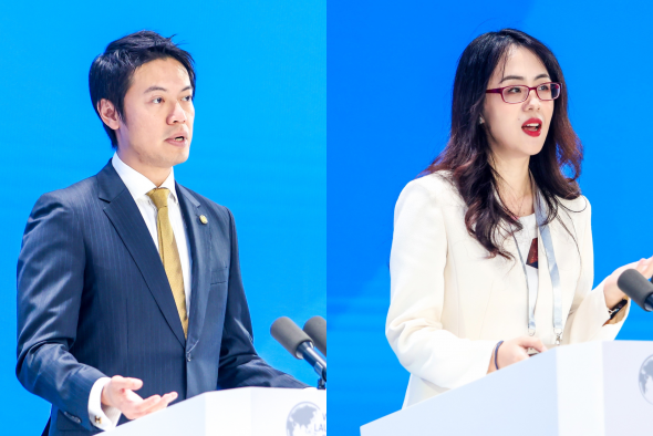 Prof. Dan Tsang (left) and Prof. Wang Yiwen (right) were invited as Young Scientists to deliver talks at 2024 World Laureates Forum in Shanghai. Only eight Young Scientists were selected in the event. Prof. Dan Tsang (left) and Prof. Wang Yiwen (right) were invited as Young Scientists to deliver talks at 2024 World Laureates Forum in Shanghai. Only eight Young Scientists were selected in the event.